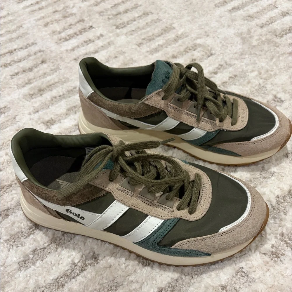 Gola Women's Olive Multi Retro Runner Sneakers